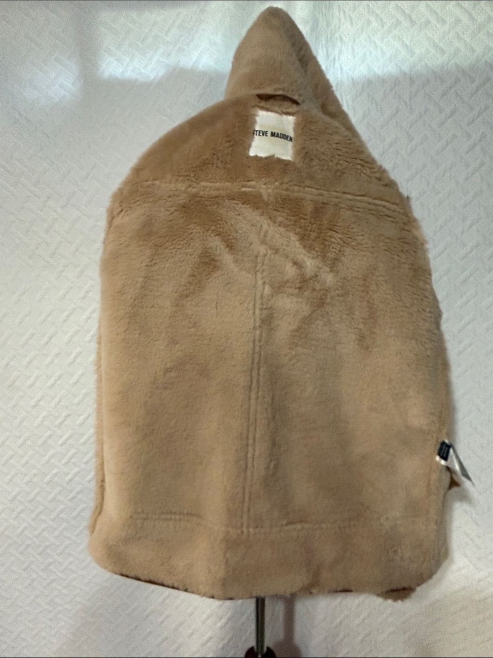 Steve Madden Camel/Tan Teddy Aviator Jacket with Cream Faux Shearling - Picture 6 of 8